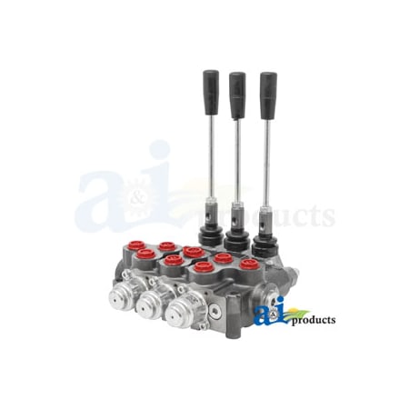 A & I Products Hydraulic Control Valve 3/8" BSP, 3 spool 11" x12" x5" A-VFG1005